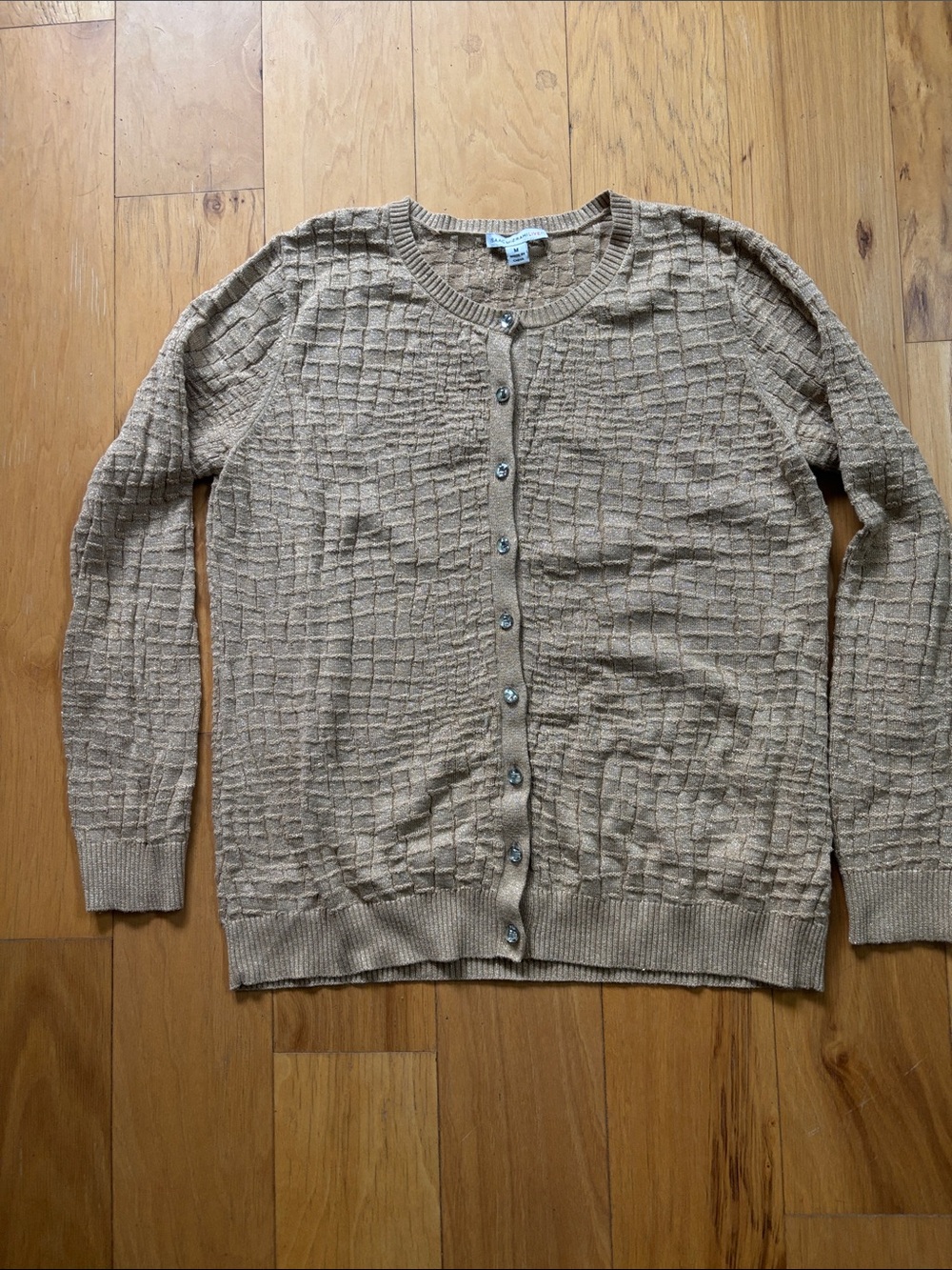 Isaac Mizrahi Live! Gold cardigan size Medium.